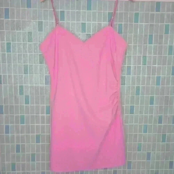 Zara Plus Size Short Strap Dress with Built in Shorts Barbie Pink - Picture 15 of 15